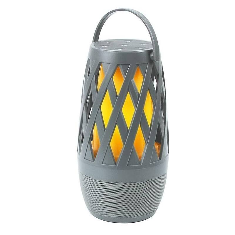TikiTunes Pro Portable Bluetooth 10-Watt Speaker with LED Flame Light - (Graphite) image
