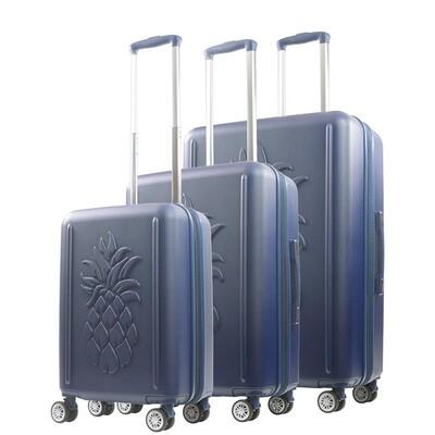 Tommy Bahama Luggage Hard-Sided 3D Pineapple Luggage Set Size 3 Pieces
