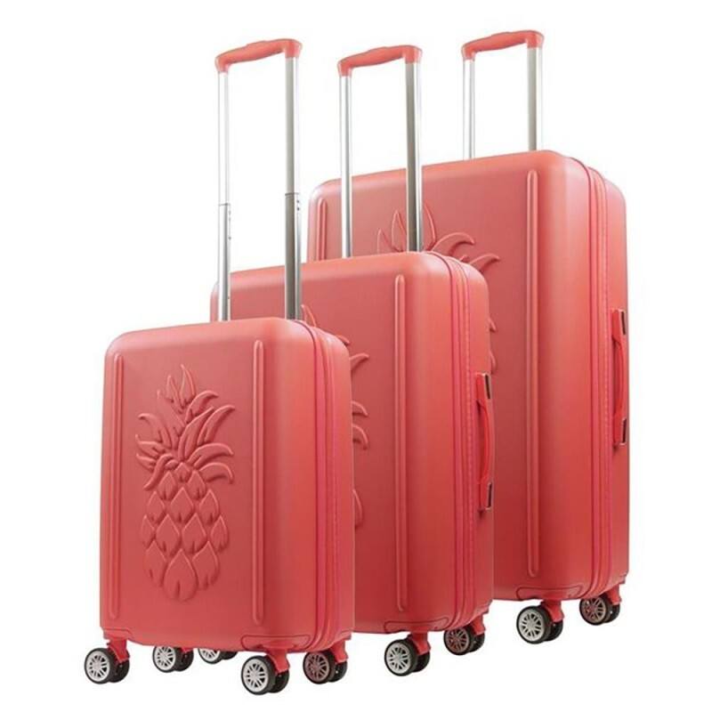 Tommy Bahama Luggage Hard-Sided 3D Pineapple Luggage Size 3 Pieces image