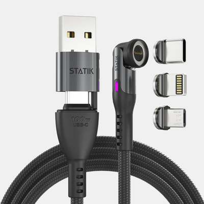 Statik® 360 Pro – The Ultimate Magnetic Cable 6ft (1.8m) / Black image