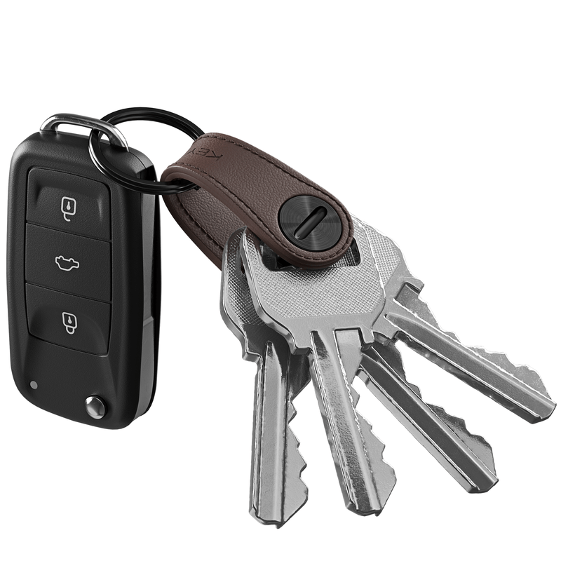 KeySmart® Mini Leather | Holds Up to 5 Keys Plus Car Key Fob | Full-Grain Leather image