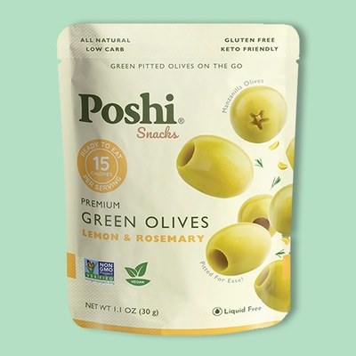 Lemon & Rosemary Pitted Green Olives 1.1 oz image