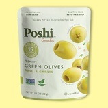 Basil & Garlic Pitted Green Olives 1.1 oz