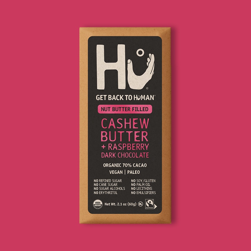 Cashew Butter + Raspberry Jelly Dark Chocolate Bar 2.1 oz image