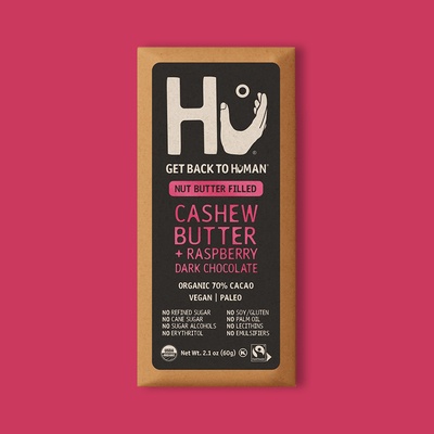 Cashew Butter + Raspberry Jelly Dark Chocolate Bar 2.1 oz