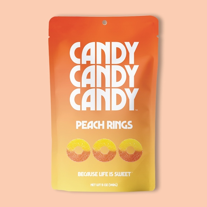 Gummy Peach Rings 5 oz image