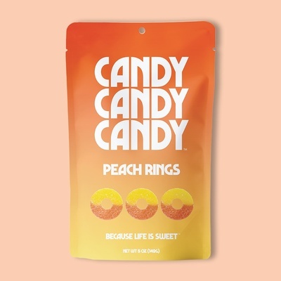 Gummy Peach Rings 5 oz