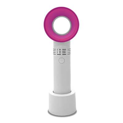 Bladeless Safety Fan – Quiet, Child-Safe Desk Fan with 3 Adjustable Speeds & Anti-Slip Base - White
