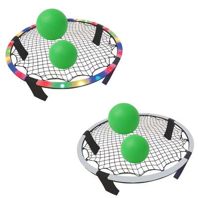 Rainbow LED Slamball Net with 2 Glow In-the-Dark Slaw Balls