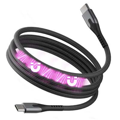 MagStack Pro 2.0 Magnetic USB-C Cable (2025 Upgrade) Black / 6.6ft (2m)