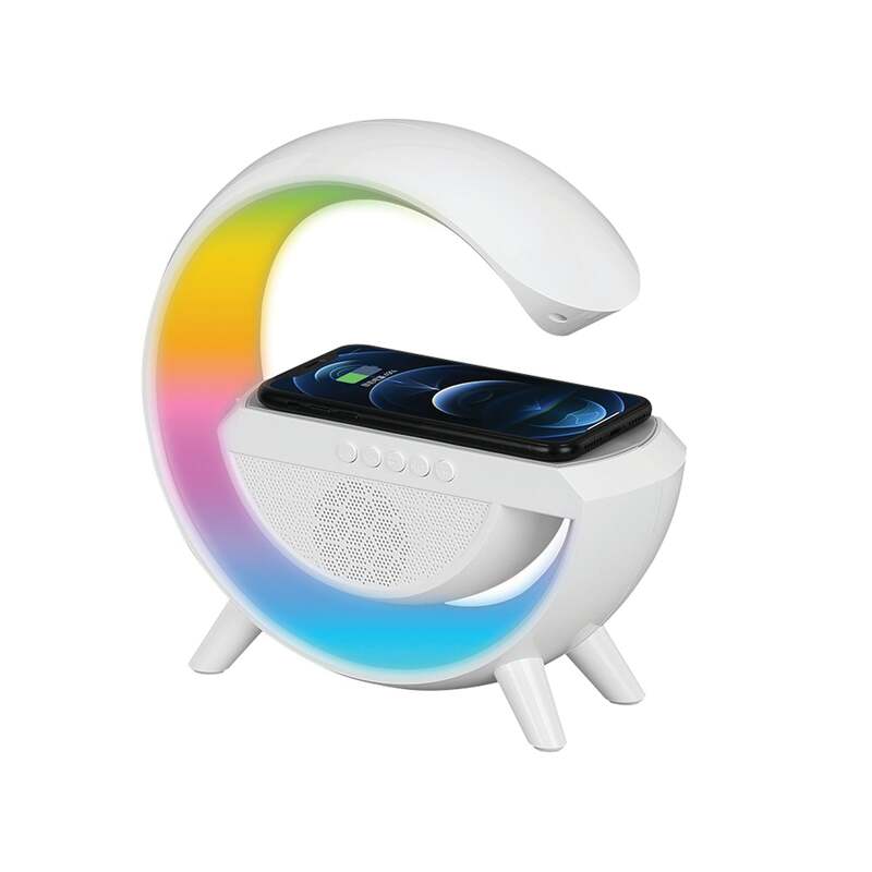 Bluetooth LED Wireless Charging Speaker with FM Radio, Fast Wireless Charger with Bluetooth Audio Night Lamp image