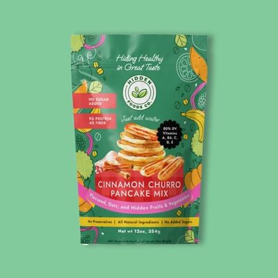 Hidden Foods Cinnamon Churro Pancake Mix 12 oz image