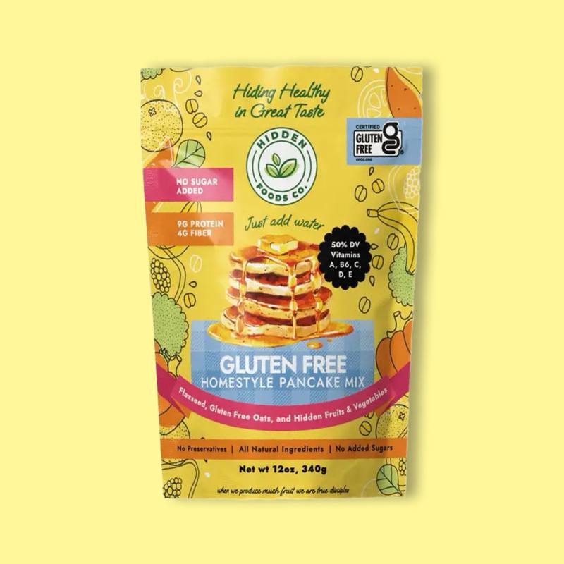 Hidden Foods Gluten Free Homestyle Pancake Mix 12 oz image