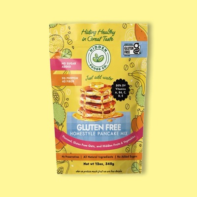 Hidden Foods Gluten Free Homestyle Pancake Mix 12 oz image