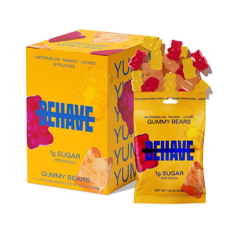 Watermelon Mango Lychee Gummy Bears (6 bags) image