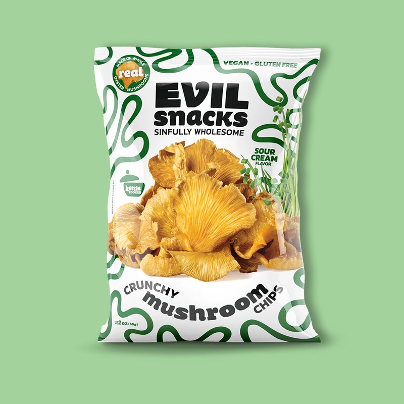 Crunchy Mushroom Chips Sour Cream Flavor 2 oz  image
