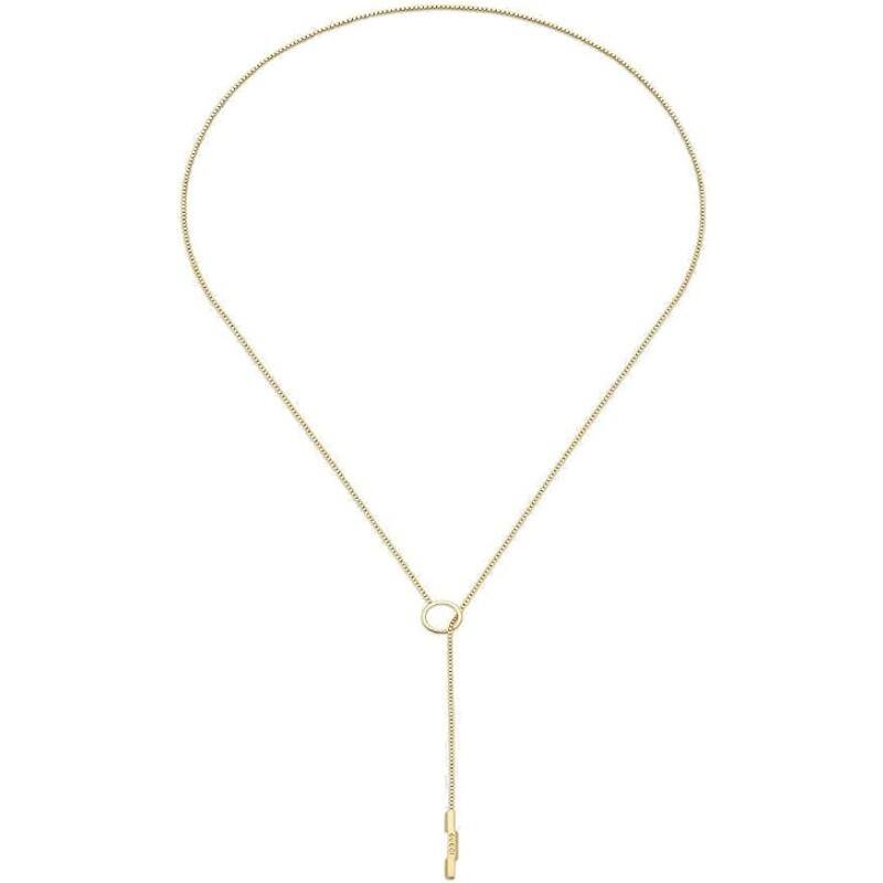 18K Yellow gold Link to Love Lariat Necklace image