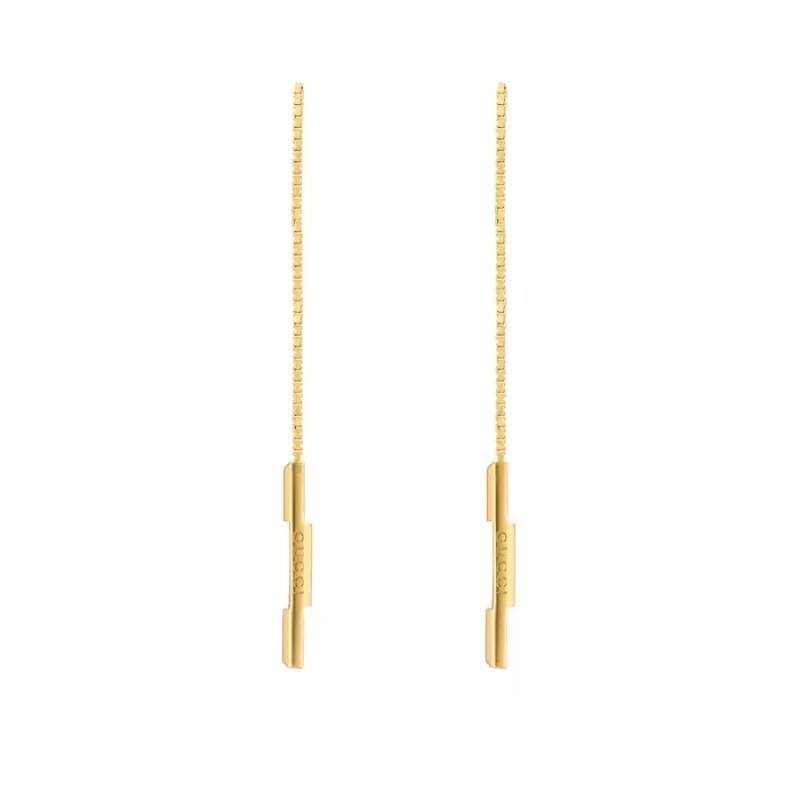 18K Yellow gold Link to Love Chain Earrings image