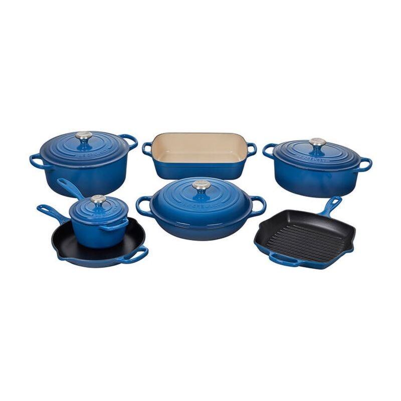 11pc Signature Cast Iron Ultimate Cookware Set Marseille image