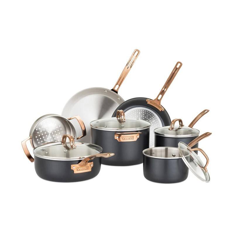 11Pc 3Ply Black Cookware Set image