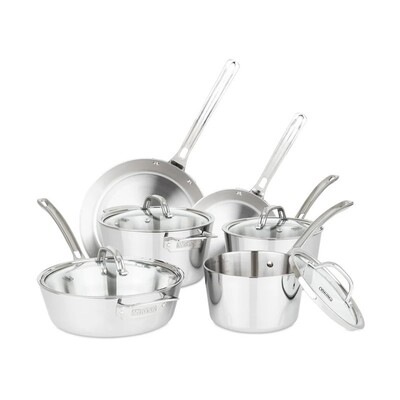 Contemporary 3Ply 10Pc Cookware Set