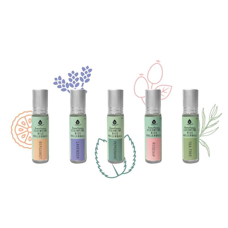 Aromatherapy Essential Oils Rollerballs (Bergamot, Lavender, Peppermint, Rosehip, Tea Tree) image