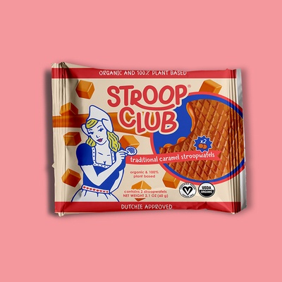 ​Traditional Caramel Plant-Based and Organic Stroopwafel 2-pack 2.1 oz image