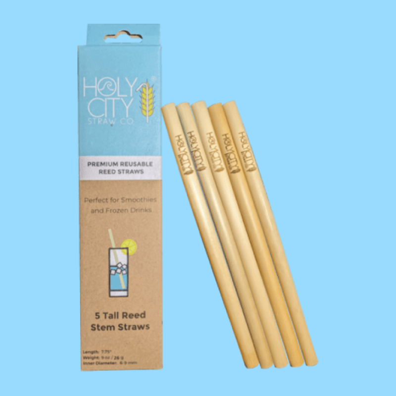 Tall Reusable Reed Straws - 5 Pack Carton (Pack of 6) image