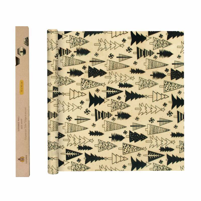 Beeswax Wrap Roll - Christmas Trees 35" x 13" image