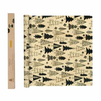 Beeswax Wrap Roll - Christmas Trees 35" x 13" image