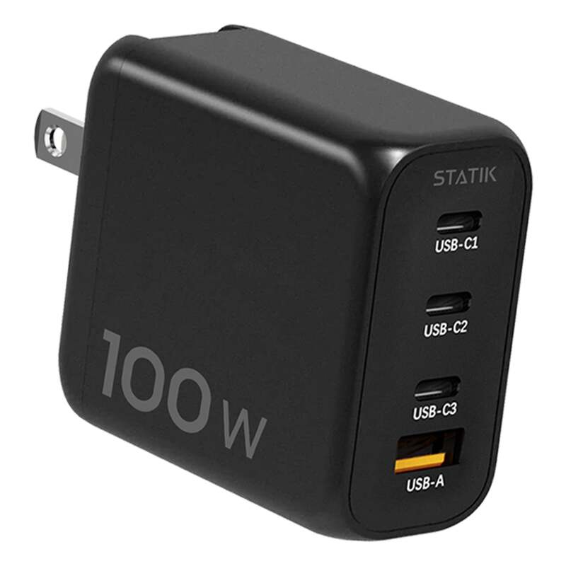 100W GaN Power Adapter | 4 Ports Wall Charger | Universal & Compact image