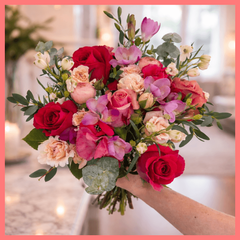 Spicy Valentine Flower Bouquet image