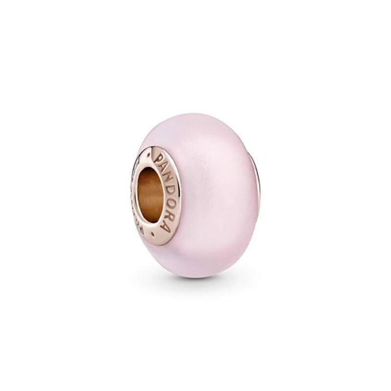 Matte Pink Murano Glass Charm image