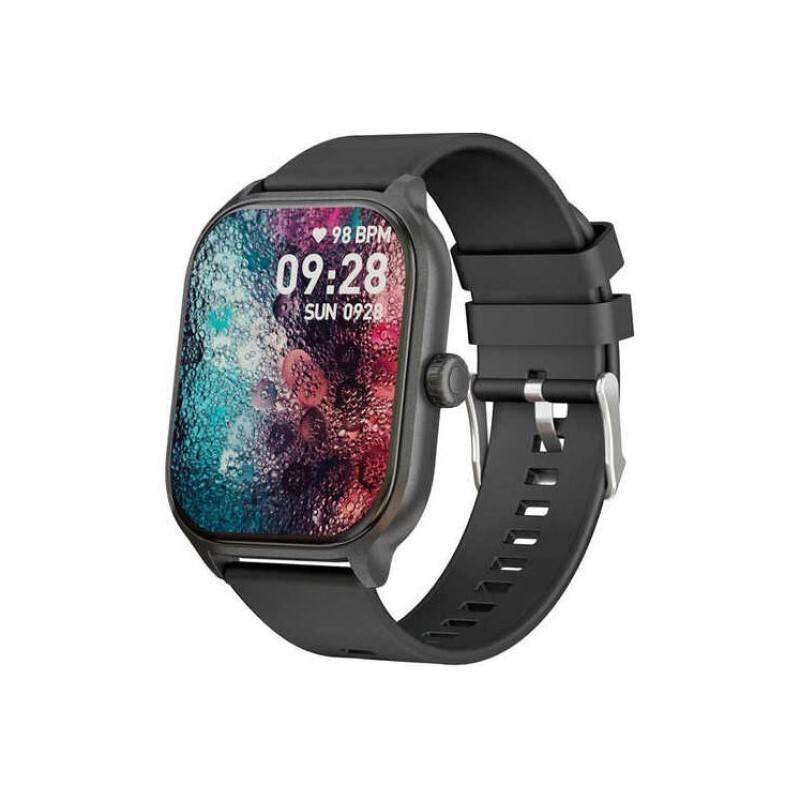 Touch Screen Smartwatch with Heart Rate Monitor - (Black) image