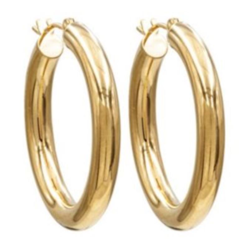 14k Yellow Gold Hoop Earrings image
