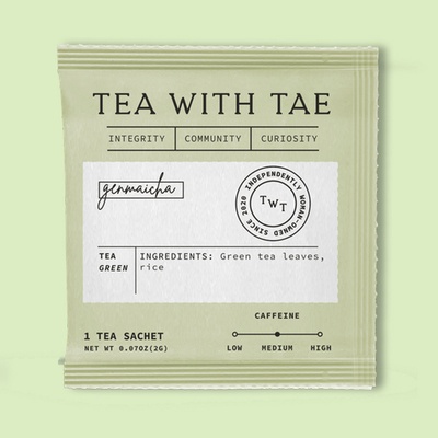 Genmaicha Single Overwrap Tea Bag 0.70 oz image