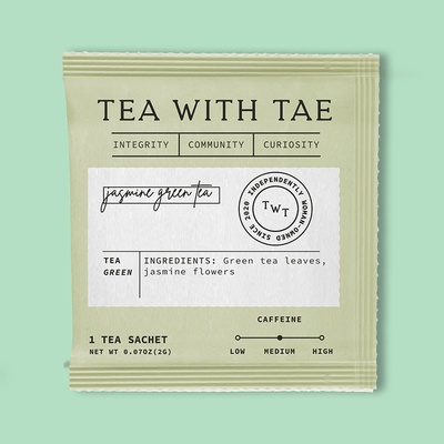 Jasmine Green Single Overwrap Tea Bag 0.70 oz image