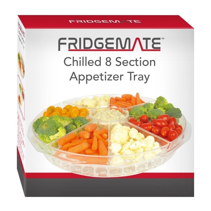 Chilled 8 Section Appetizer Tray with Ice Chamber image