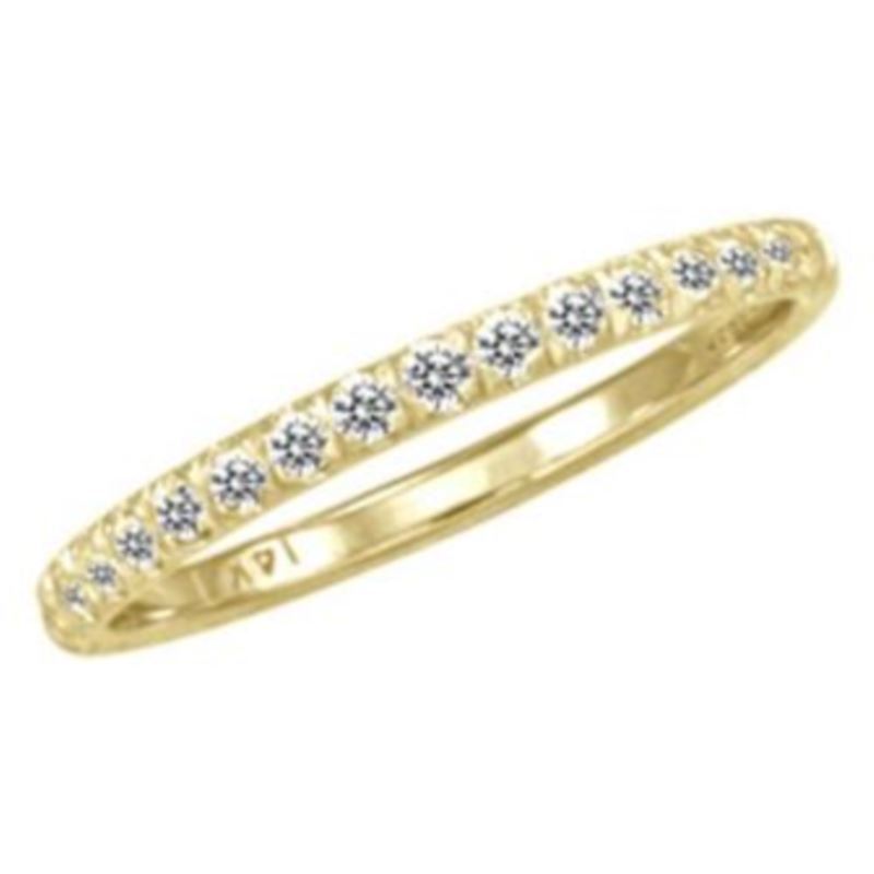 Delicate Straight Row Diamond 14K Band image
