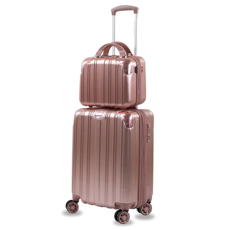 Prima USA Melrose S 2 piece TSA Anti-theft Carry On Cosmetic Set Rose Gold image