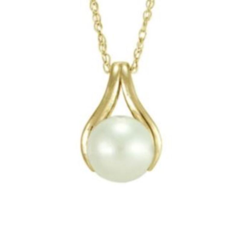 Reverse V Style Drop Necklace - (Yellow Gold) image