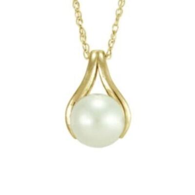 Reverse V Style Drop Necklace - (Yellow Gold)