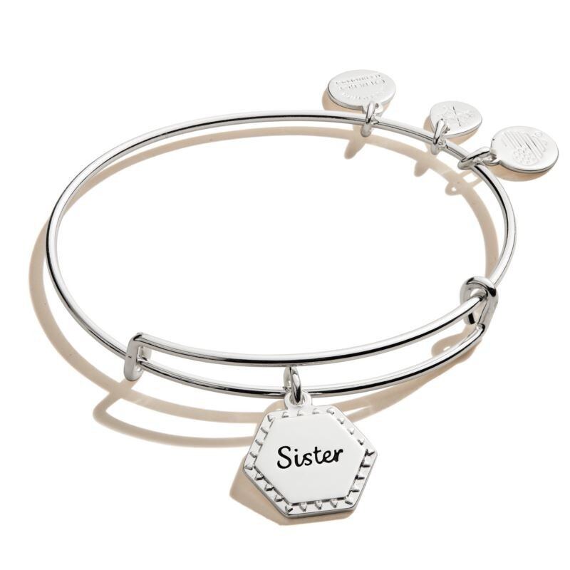 Sister Charm Bangle - Shiny Antique Silver image