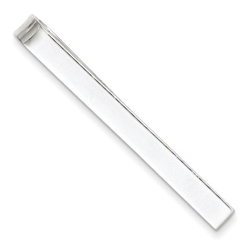 Mens Tie Slide Bar in Sterling Silver image