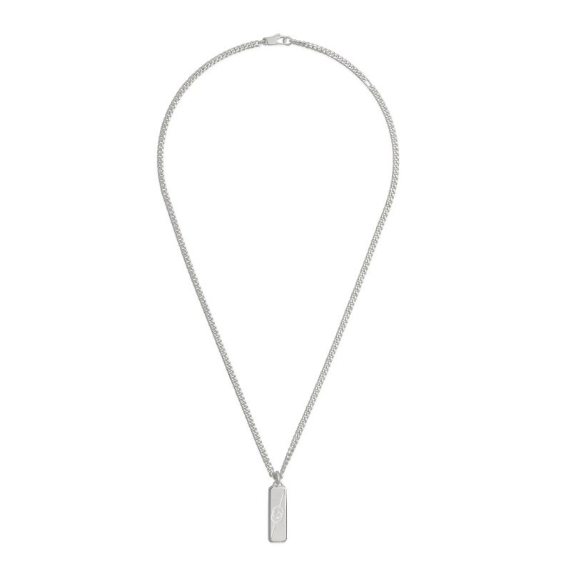 TAG NECKLACE 50/55CM SILVER image