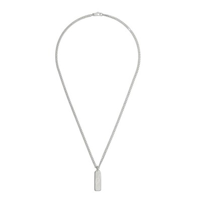 TAG NECKLACE 50/55CM SILVER