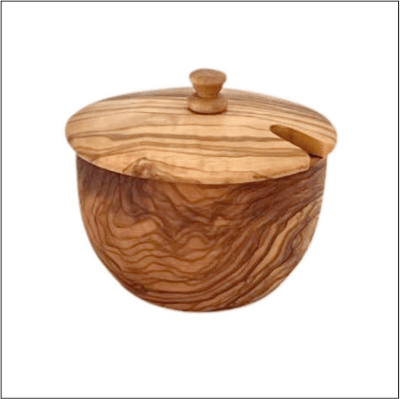 Mediterranean Olive Wood Bowl with Lid