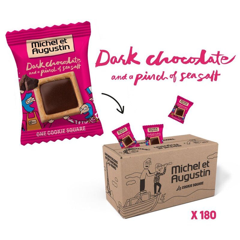 Cookie Squares - Dark Chocolate Sea Salt - Box of 180 image