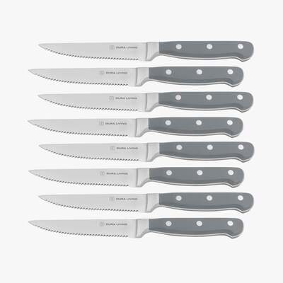 Superior Set of 8 Steak Knives - Gray