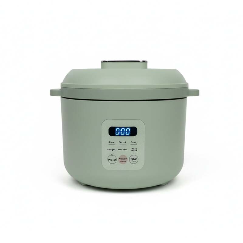 QuickBite1™ Smart Ceramic Rice Cooker – 1.6L Multifunctional Microcomputer Cooker - Green image